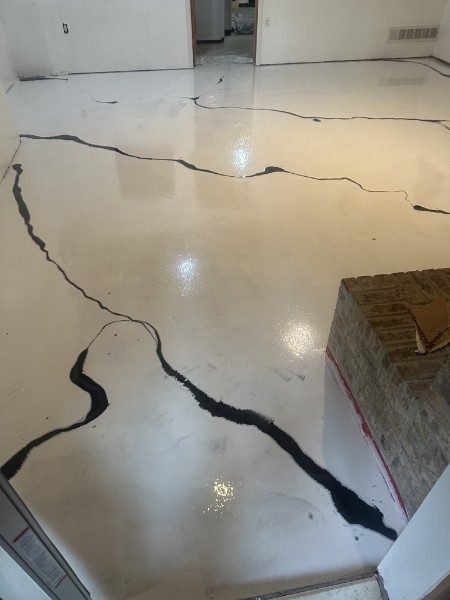 Concrete crack repair and prep before epoxy coating
